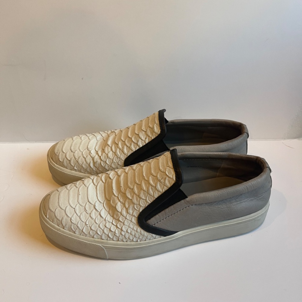 Vince Slip On Python Leather Embossed Sneakers - image 7